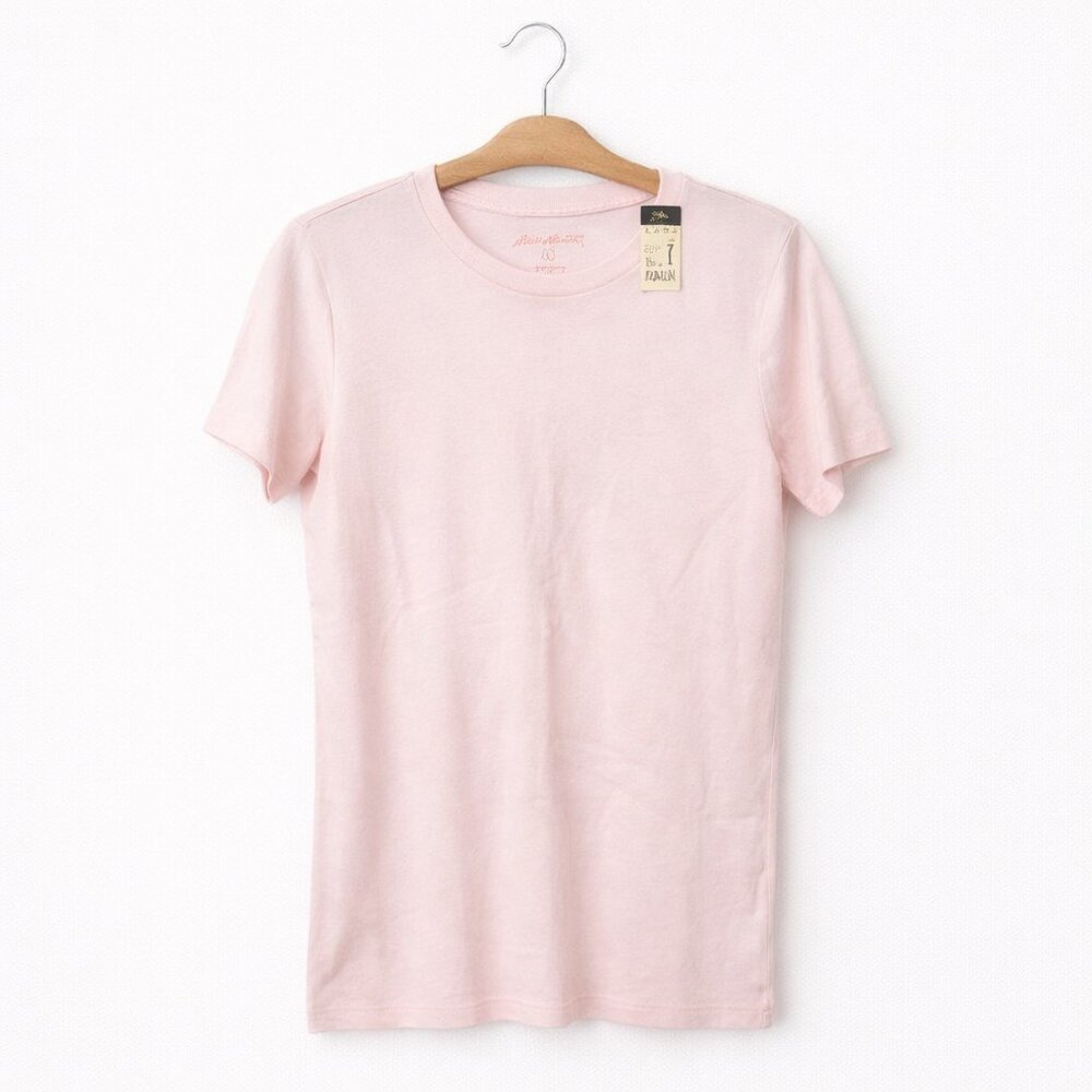 EDDIE BAUER | NWT | Light Pink Classic Cotton Tee Shirt - Size Large